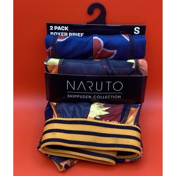 Naruto Shippuden Men's Boxer Briefs Sz Small (28-30) 2-Pk - Picture 1 of 5